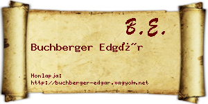 Buchberger Edgár névjegykártya